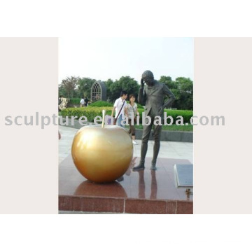 Newton&#39;apple Bronze Skulptur